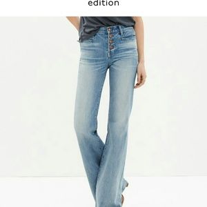 SUPER rare Madewell BUTTON Flea Market Flares!
